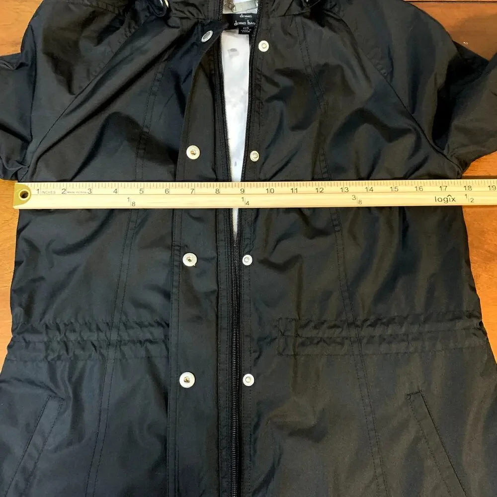 Dennis Basso Anorak Jacket water resistant w/detachable hood, Black Size XXS - Picture 4 of 10